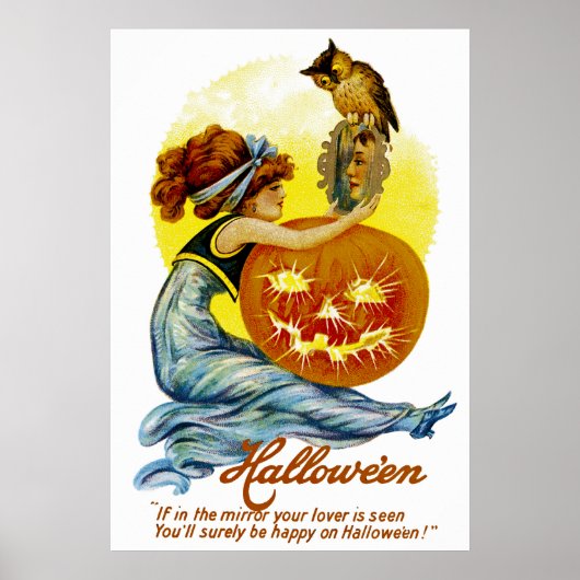 Poster Glamour vintage d'Halloween (Devant)