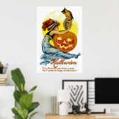 Poster Glamour vintage d'Halloween (Bureau à domicile)