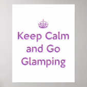Poster Glamping Keep Calm (Devant)