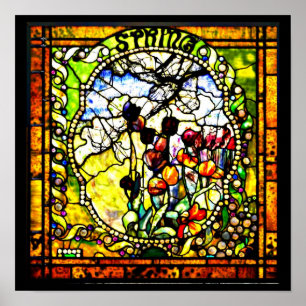 Poster-Glas in lood-Louis Tiffany 101 Poster
