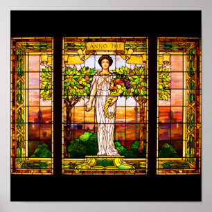 Poster-Glas in lood-Tiffany 9 Poster