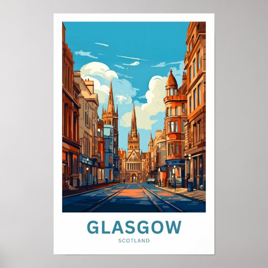 Poster Glascow Scotland Travel Imprimer (Devant)
