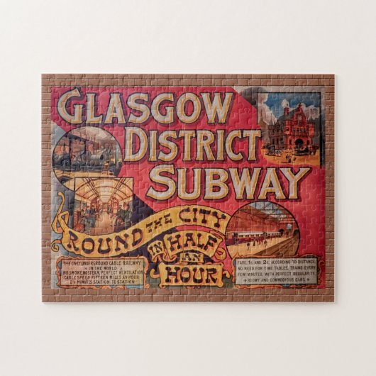 Poster Glasgow City Subway Legpuzzel (Horizontaal)