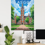 Poster Glasgow, Écosse (Bureau à domicile)