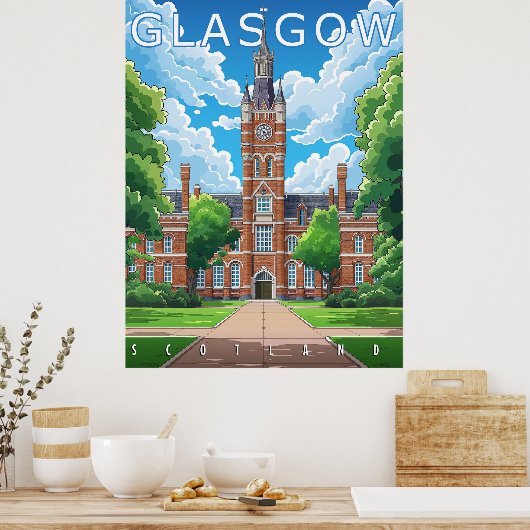 Poster Glasgow, Écosse (Cuisine)