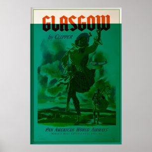 Poster Glasgow Écosse Écossais Celtic Édimbourg St