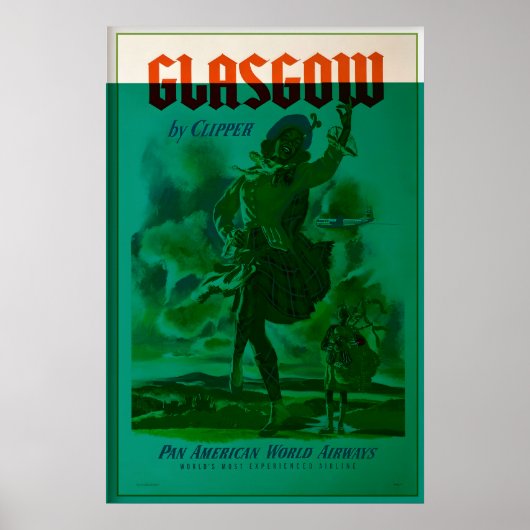 Poster Glasgow Écosse Écossais Celtic Édimbourg St (Devant)