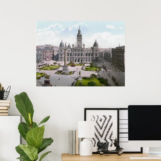 Poster Glasgow George Carré (Bureau à domicile)