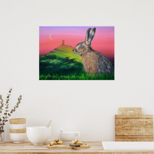 Poster Glastonbury hare (Cuisine)