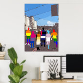 Poster GLBT Pride gens dans le Castro #2 Imprimer l'art (Bureau à domicile)