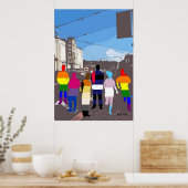 Poster GLBT Pride gens dans le Castro #2 Imprimer l'art (Cuisine)
