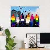Poster GLBT Pride People in the Castro Art Imprimer (Bureau à domicile)