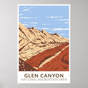 Poster Glen Canyon Navajo Sandstone Vintage