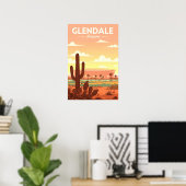Poster Glendale Arizona vintage (Bureau à domicile)