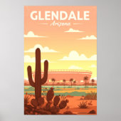 Poster Glendale Arizona vintage (Devant)