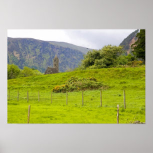 Poster Glendalough, Irlande. Glendalough est l'un des