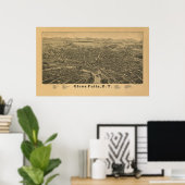 Poster Glens Falls NY 1884 (Bureau à domicile)