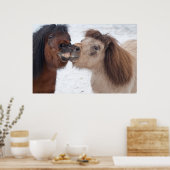 Poster glimlachte paarden (Keuken)
