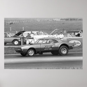 Poster Glisser vintage - M. Gasket "voiture d'essai" Cama