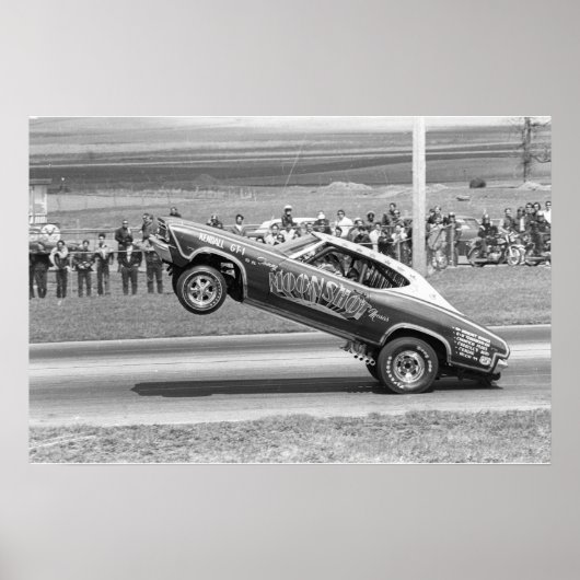Poster Glisser vintage - Moonshot Chevelle Wheelstander (Devant)