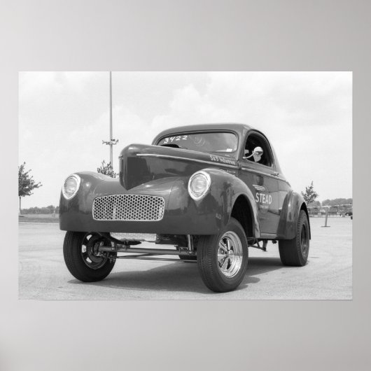 Poster Glisser vintage - Willys Gasser (Devant)