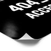 Poster GLITCH DÉTECTÉ - Transmission du signal endommagé (Coin)