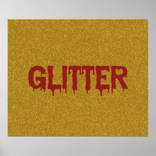 Poster Glitter en typographie de Blood (Devant)