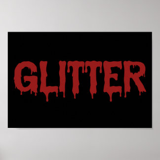 Poster Glitter en typographie de Blood
