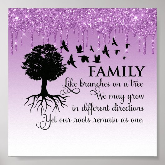 Poster Glitter Inspirerend Quote uitlijnen (Voorkant)