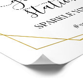 Poster Glitter station sign greenery gold bridal shower (Coin)