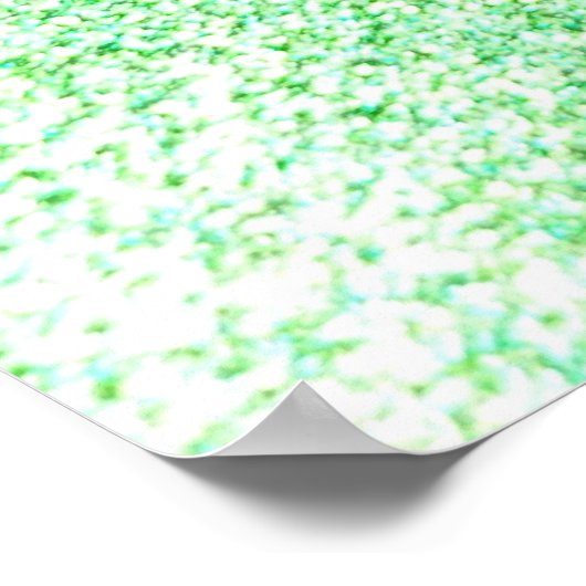 Poster Glittery Green Peacock Feather Encore Vie (Coin)