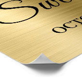 Poster Glittery Pale Gold Glam Soft Edge Photo Sweet 16 (Coin)