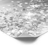 Poster Glittery Silver Faux Foil Bridal Shower Welcome (Coin)