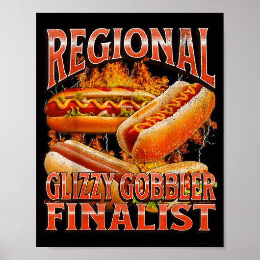 Poster Glizzy Gobbler Funny Wiener Hot Dog Meme Bootleg G (Devant)