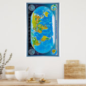 Poster " Global : Physique/Politique Monde MAP ... (Cuisine)