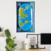 Poster " Global : Physique/Politique Monde MAP ... (Bureau à domicile)