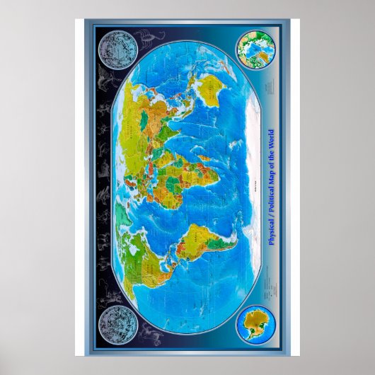 Poster " Global : Physique/Politique Monde MAP ... (Devant)