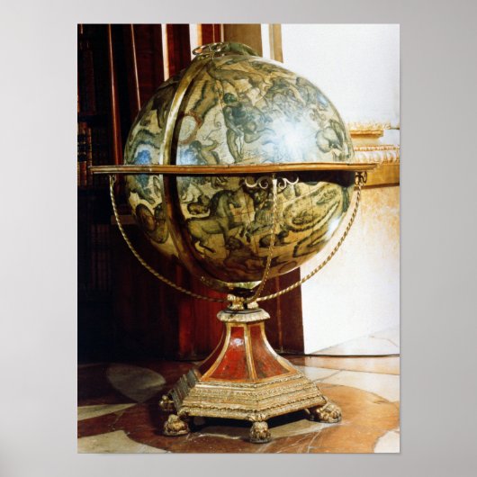 Poster globe céleste, 1688 (Devant)