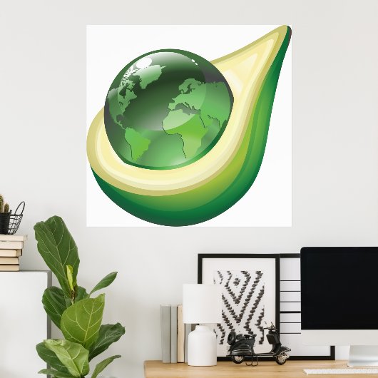 Poster Globe d'Avocado (Bureau à domicile)