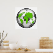Poster Globe de football (Cuisine)