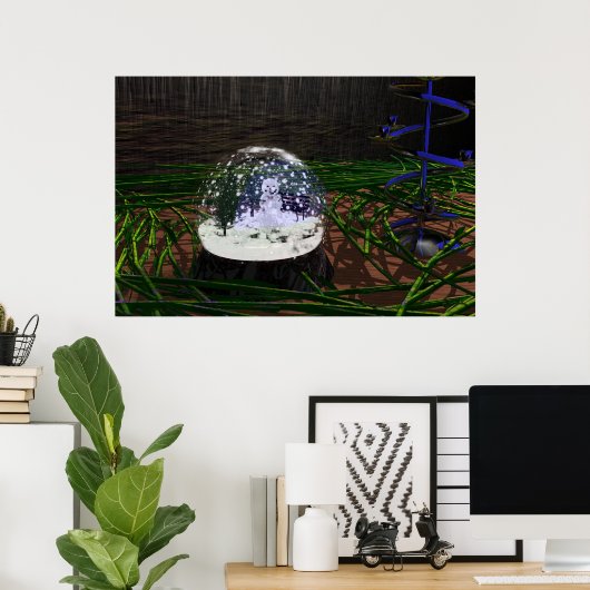 Poster Globe des neiges (Bureau à domicile)
