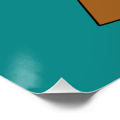 Poster Globe des neiges avec Chouette du Père Noël (Coin)