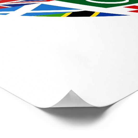 Poster Globe du drapeau (Coin)