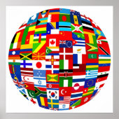 Poster Globe du drapeau (Devant)