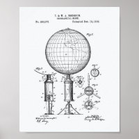 Globe géographique 1892 Livre blanc sur l'art des 