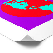 Poster Globes colorées I (Coin)