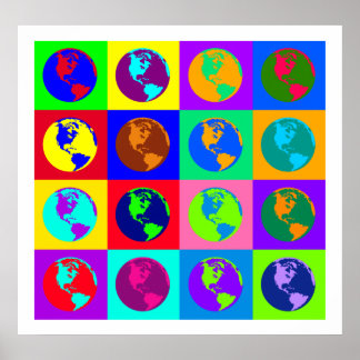 Poster Globes colorées I