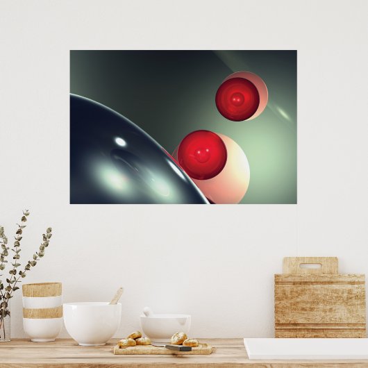 Poster globes rouges (Cuisine)