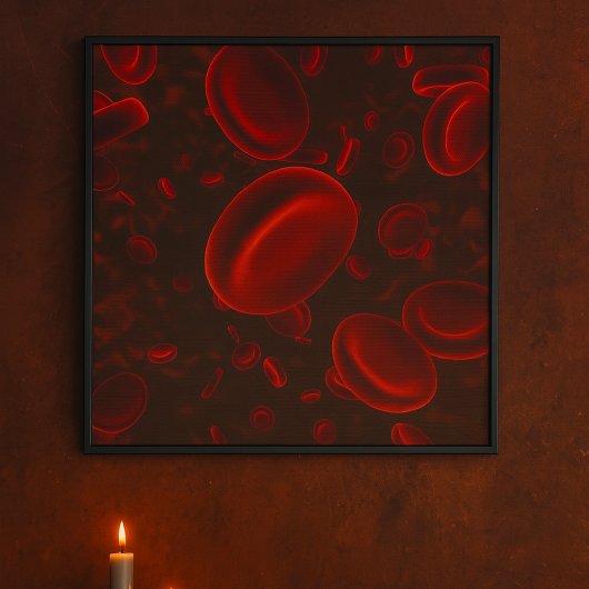 Poster Globules Rouges Microscopiques