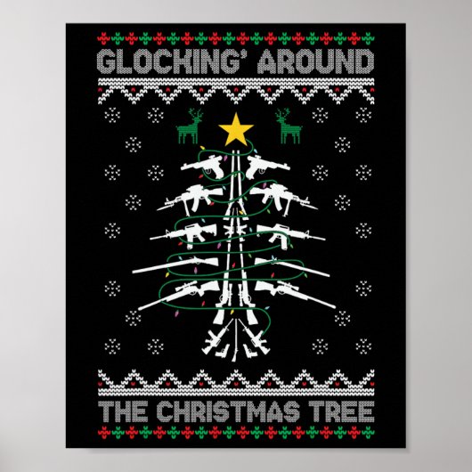 Poster Glocking Around The Christmas Tree Ugly Christmas (Devant)